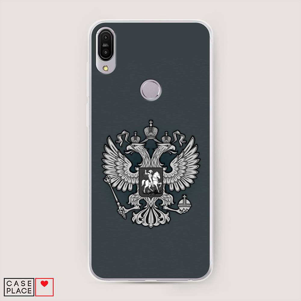 фото Чехол awog "герб россии серый" для asus zenfone max pro zb602kl