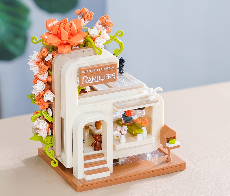 

Конструктор 3D из миниблоков Balody Домик с цветами Романтика, 929 дет, BA21191
