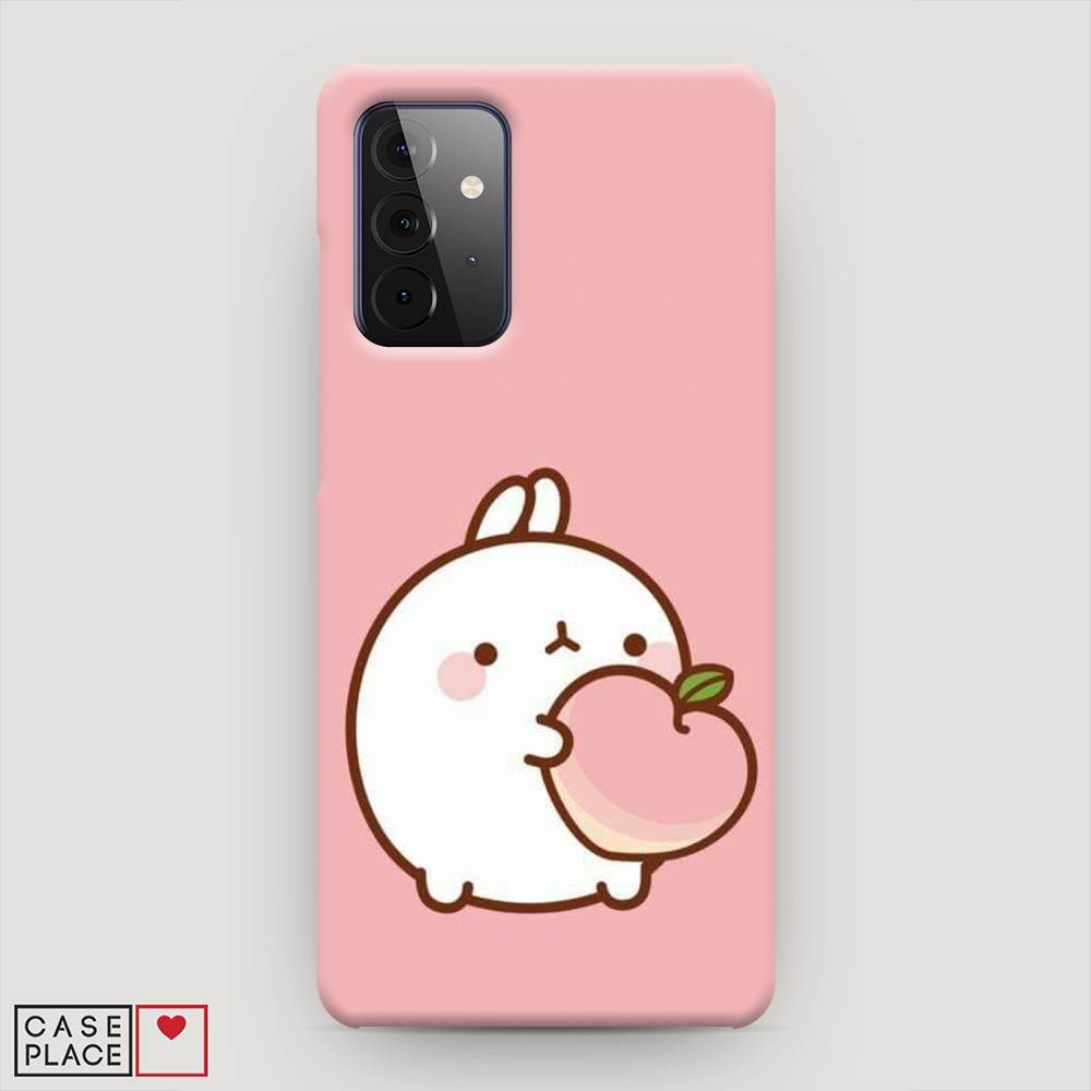 

Пластиковый чехол "Кролик с персиком" на Samsung Galaxy A72, 2101920-1