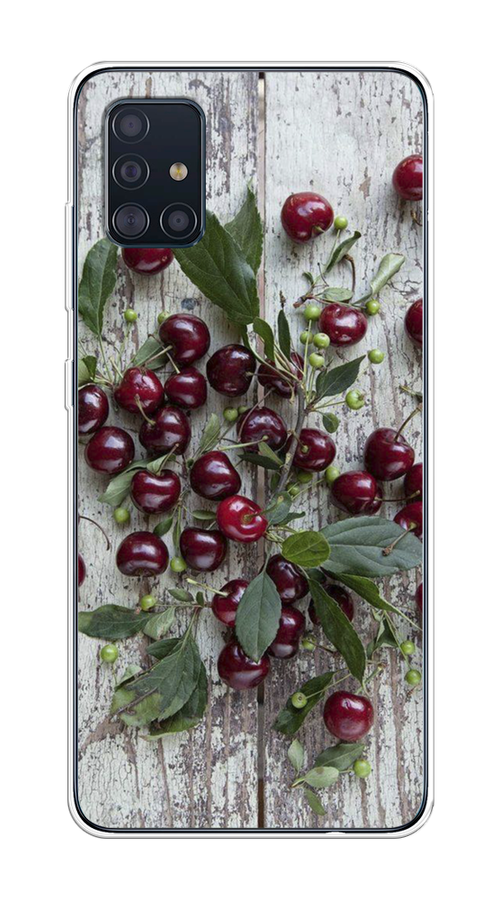 

Чехол на Samsung Galaxy A51 "Вишня", Бордовый;зеленый;серый, 28950-1
