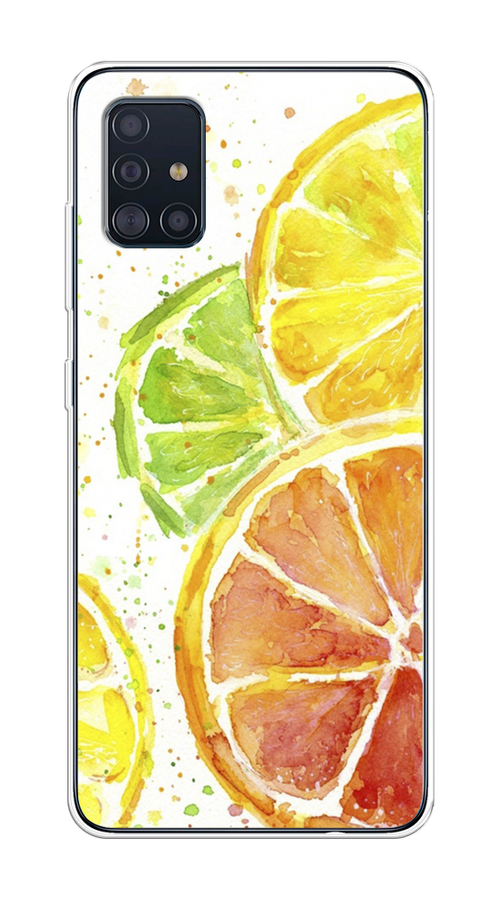 

Чехол на Samsung Galaxy A51 "Цитрусовые", Белый;желтый;красный;зеленый, 28950-1