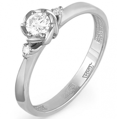 

Кольцо из белого золота с бриллиантом р. 16 Kabarovsky 11-1712-1000, 11-1712-1000