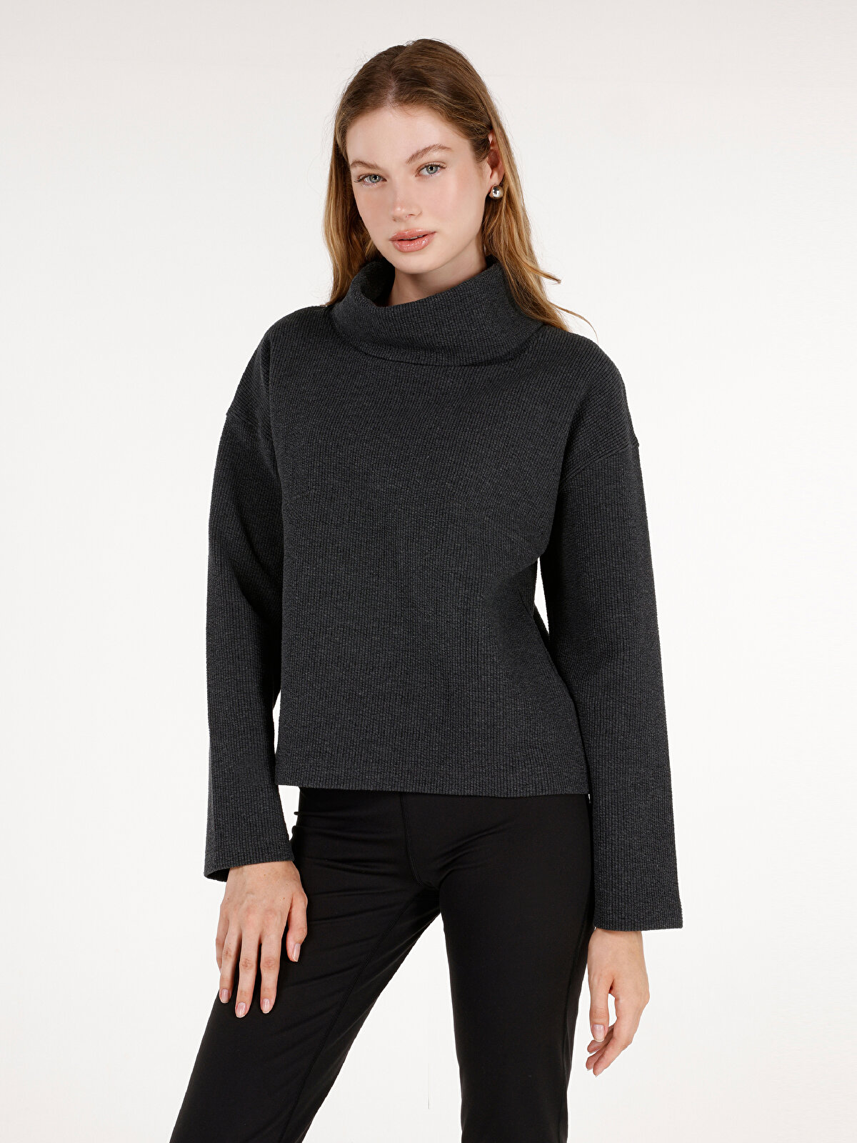 

Свитер женский Colin's CL1059779 серый S, CL1059779