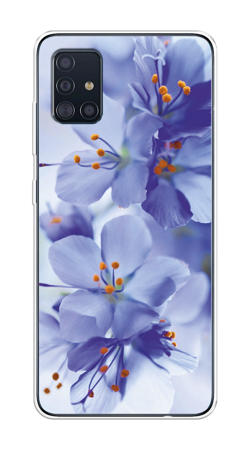 

Чехол на Samsung Galaxy A51 "Фиолетовые цветки", Фиолетовый;синий, 28950-1