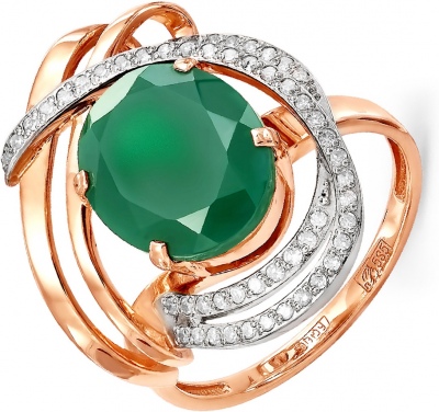 

Кольцо из красного золота с бриллиантом/ониксом р. 17,5 Kabarovsky 11-0503-1900, 11-0503-1900