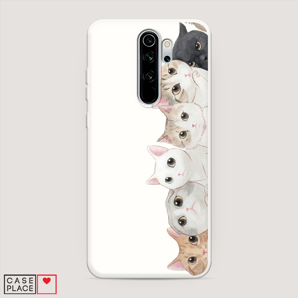 

Матовый силиконовый чехол "Котики" на Xiaomi Redmi Note 8 Pro, Котики