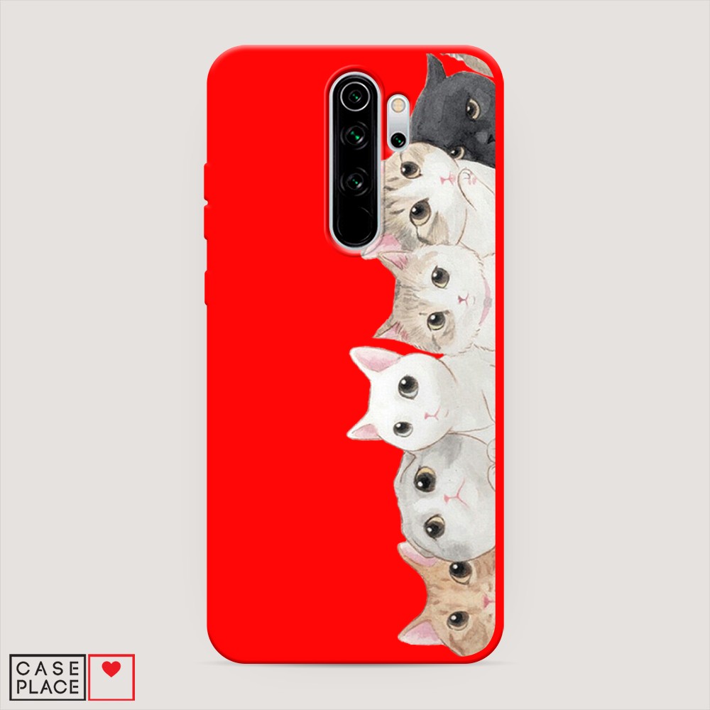 

Матовый силиконовый чехол "Котики" на Xiaomi Redmi Note 8 Pro, Котики