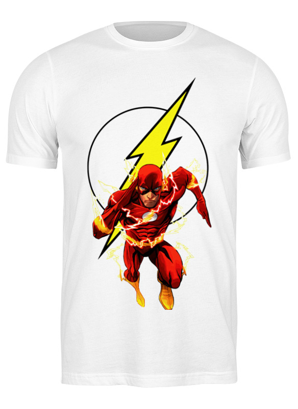 

Футболка мужская Printio The flash (молния) белая M, Белый, The flash (молния)