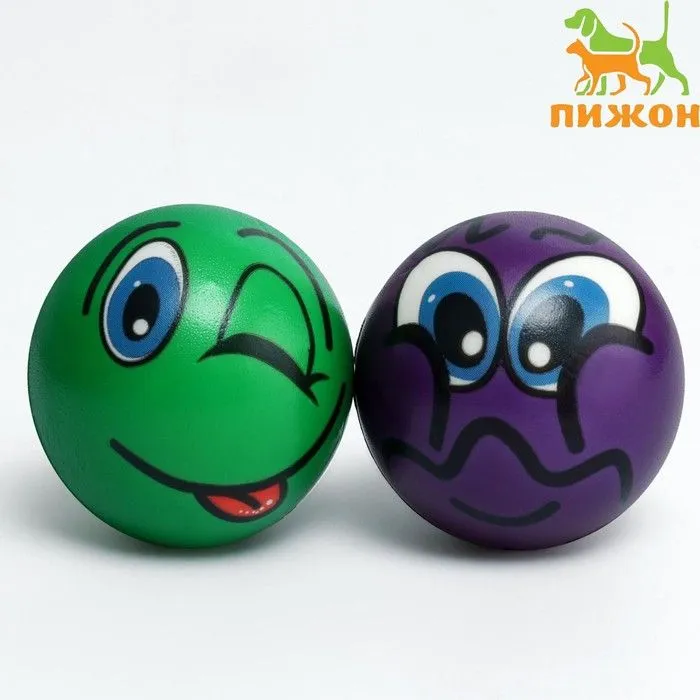 

Игрушка для собак Пижон Подмигнул мяч зефирный 6,3см, 2шт