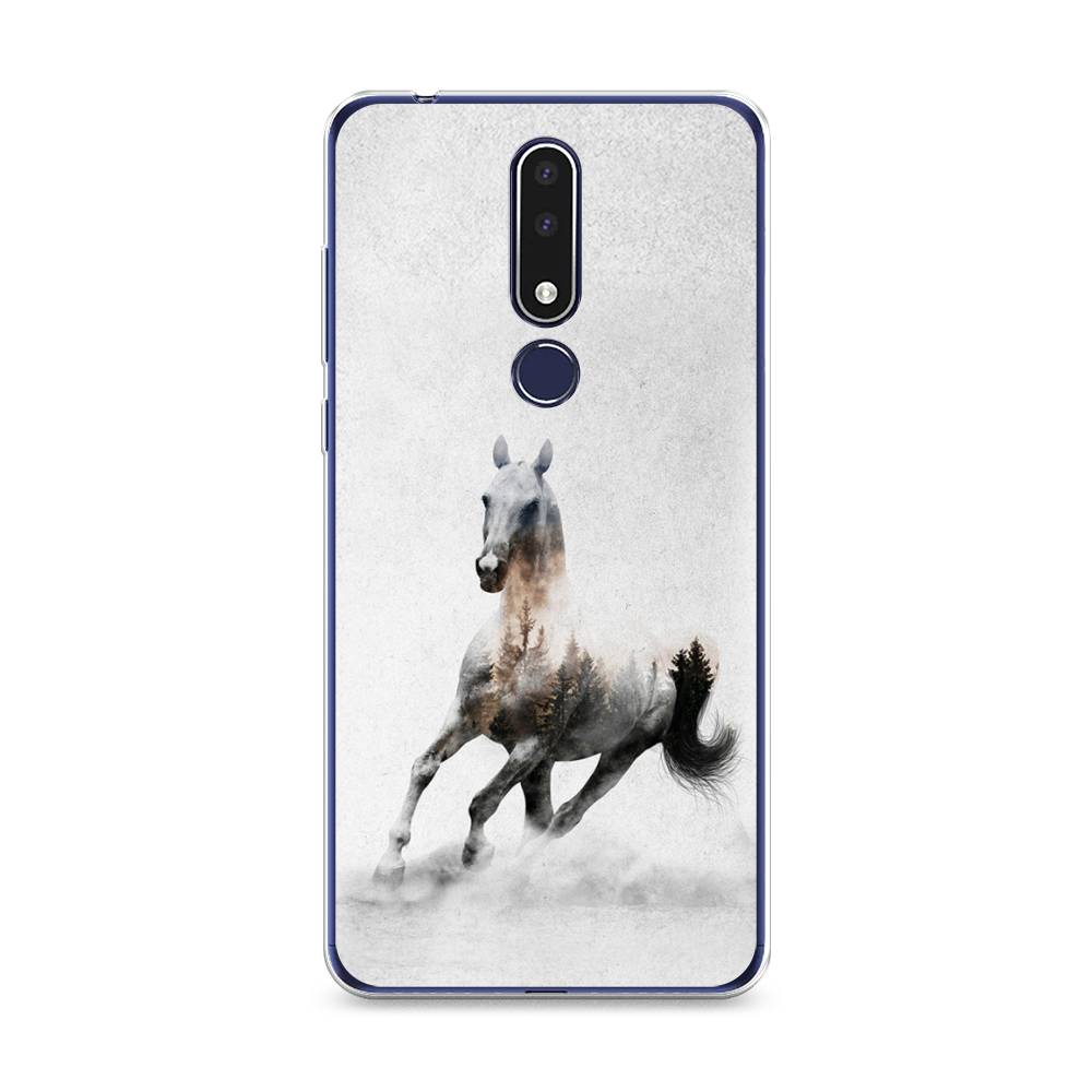 

Чехол Awog на Nokia 3.1 Plus / Нокиа 3.1 Plus "Лошадь лес", Серый;черный, 122850-2