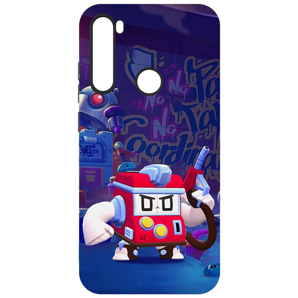 

Чехол-накладка Krutoff Brawl Stars - V8-БИТ для Xiaomi Redmi Note 8/Note 8 (2021), Черный