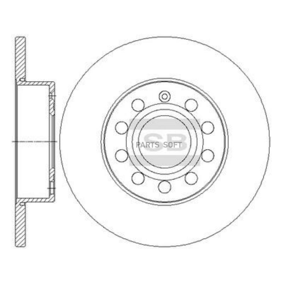 Диск Тормозной, Задний Sangsin brake арт. SD5407