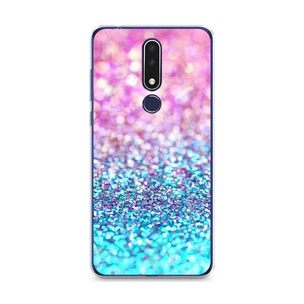 

Чехол Awog "Розово-голубые глиттеры рисунок" для Nokia 3.1 Plus