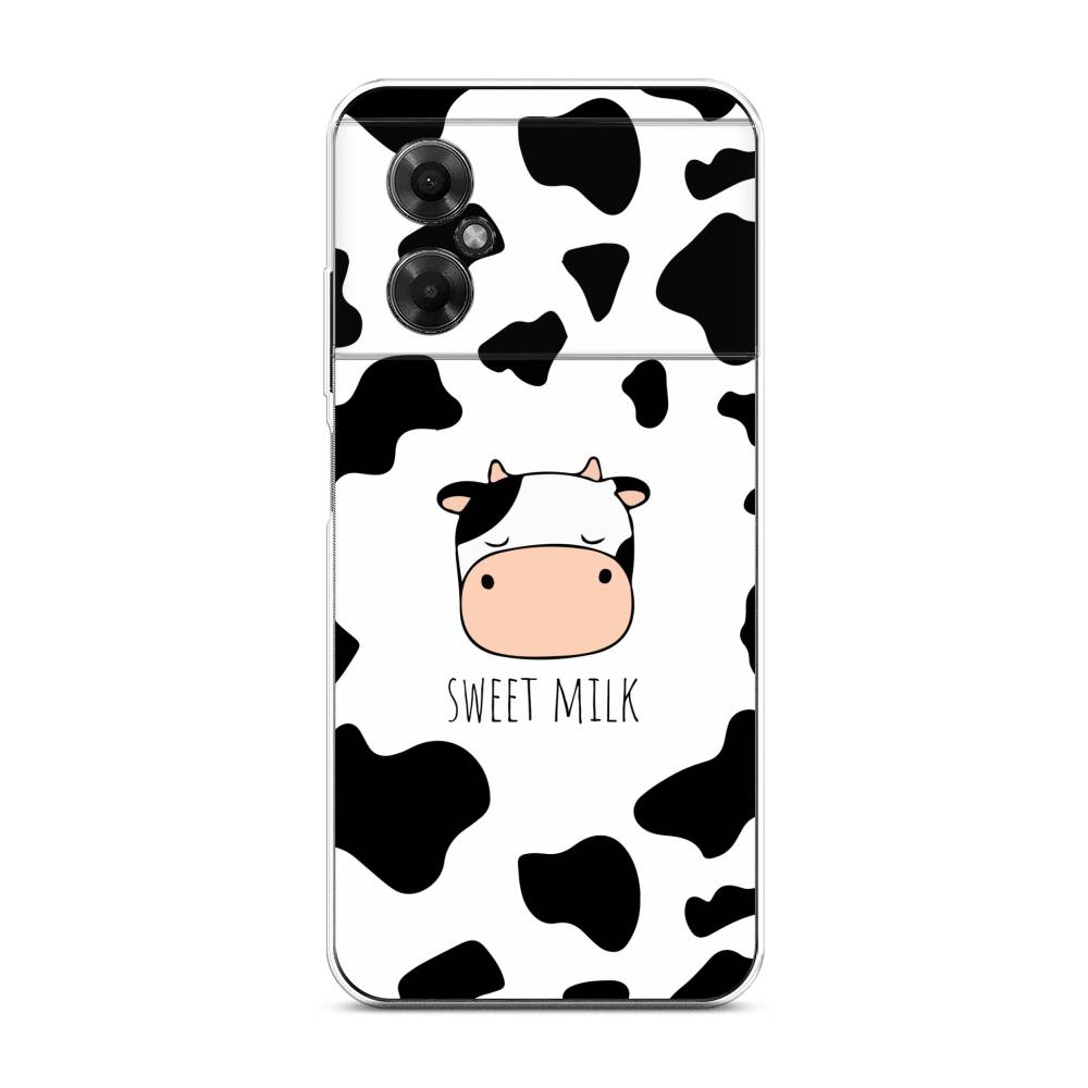 

Чехол на Xiaomi Poco M4 5G "Sweet milk", Розовый;белый;черный, 316550-1