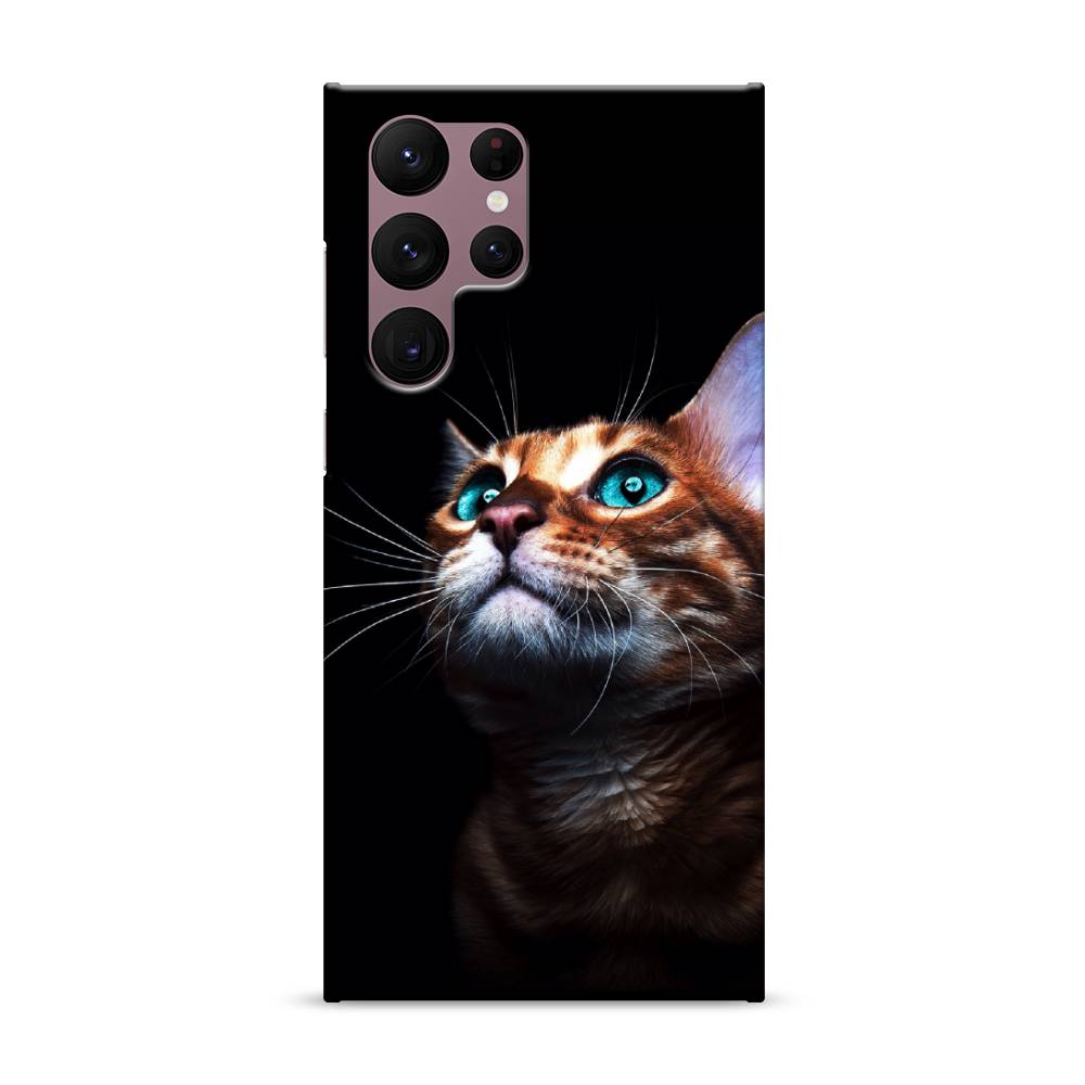 

Пластиковый чехол "Мечтательный кот" на Samsung Galaxy S22 Ultra, 2104020-1