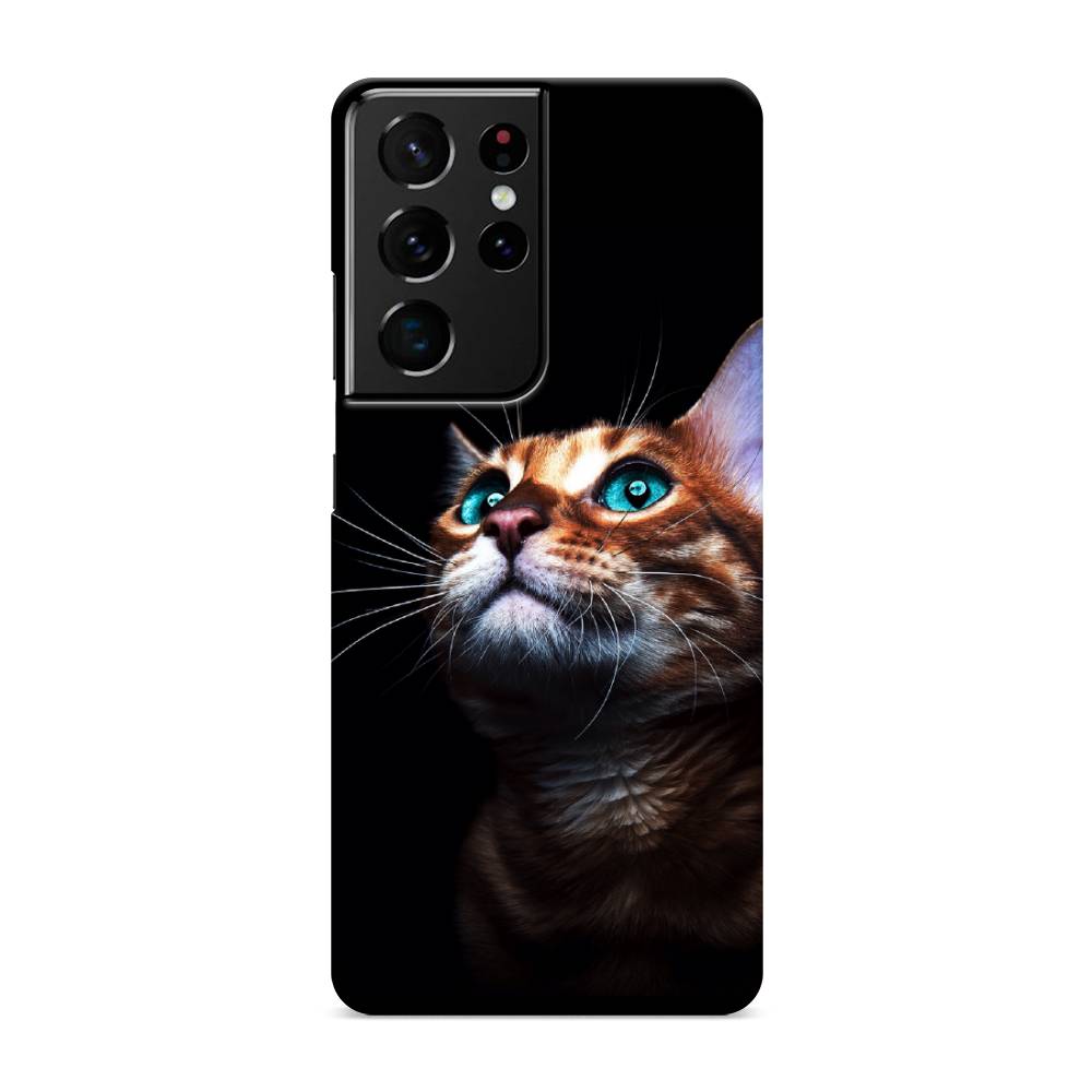

Пластиковый чехол "Мечтательный кот" на Samsung Galaxy S21 Ultra, 2102220-1