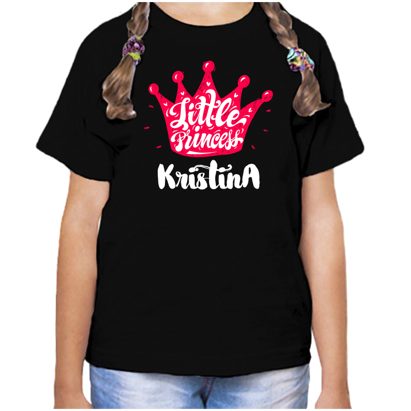 

Футболка девочке черная 34 р-р little princess кристина, Черный, fdd_little_princess_kristina