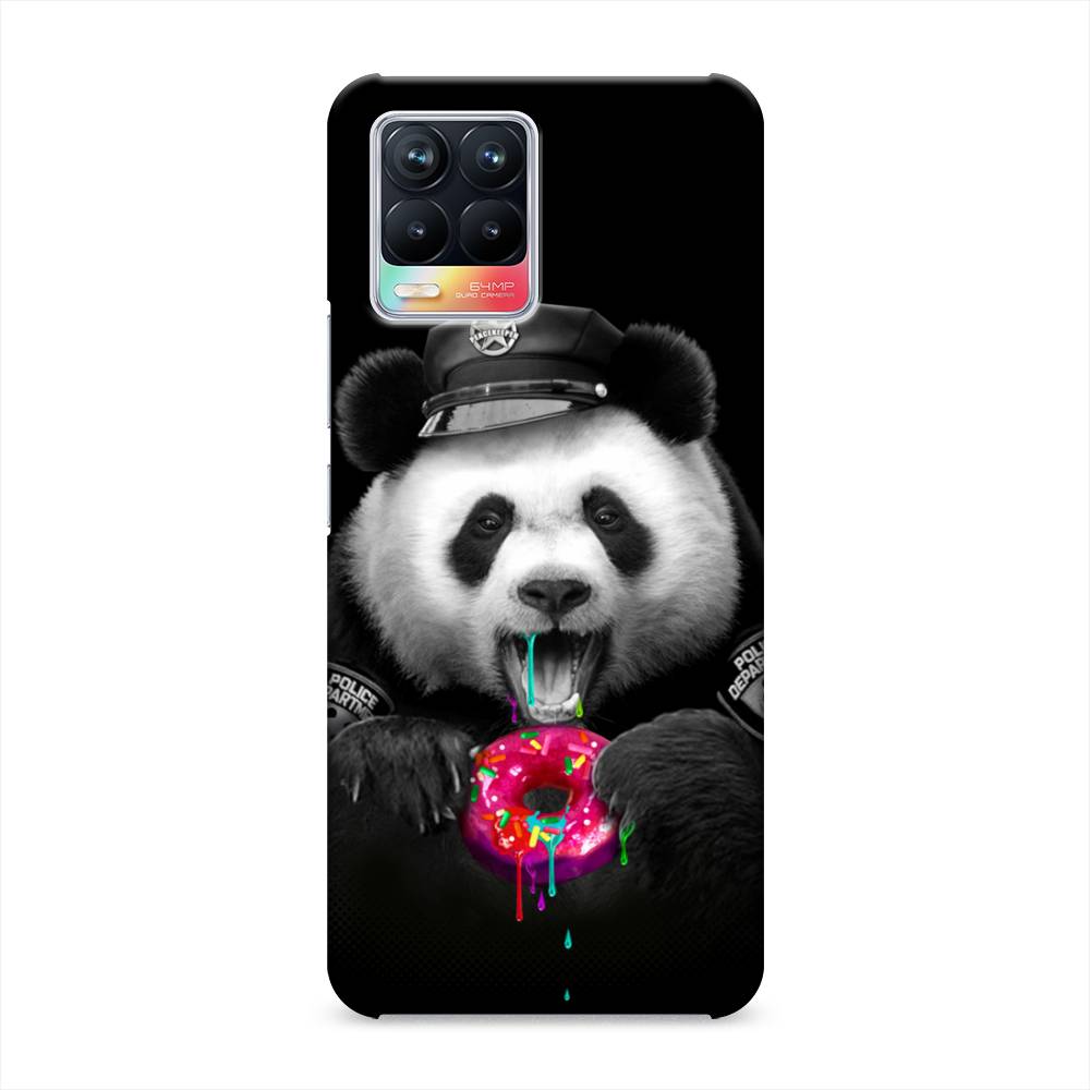 

Пластиковый чехол "Панда police" на Realme 8, 255420-1
