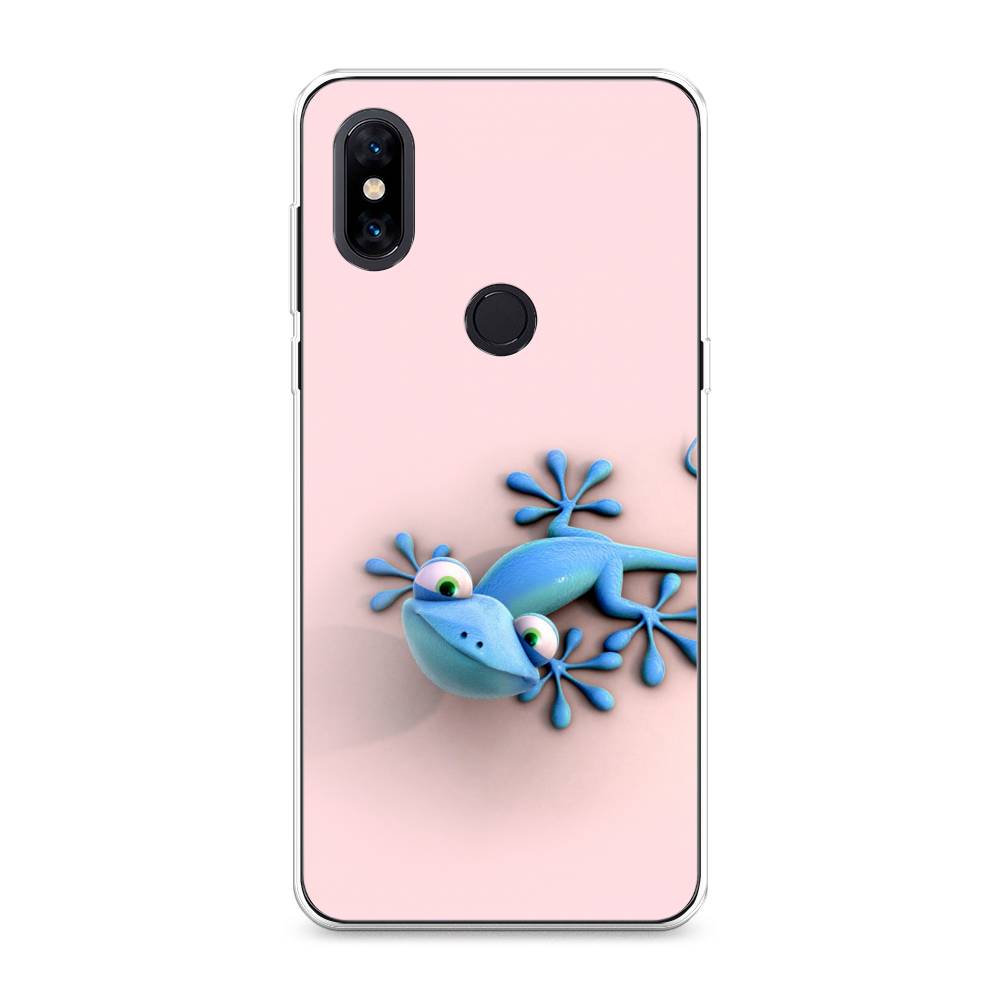 

Чехол Awog на Xiaomi Mi Mix 3 "Голубая ящерка", Разноцветный, 34950-2