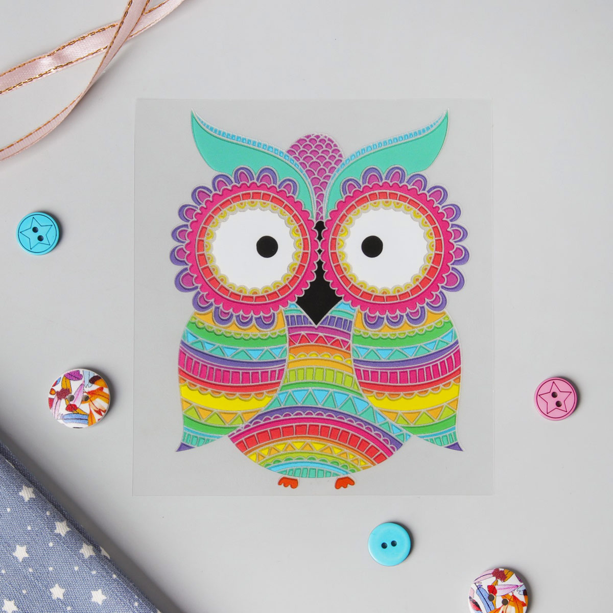 

Термотрансфер Арт Узор 'Сова', 10*12 см, 10 шт