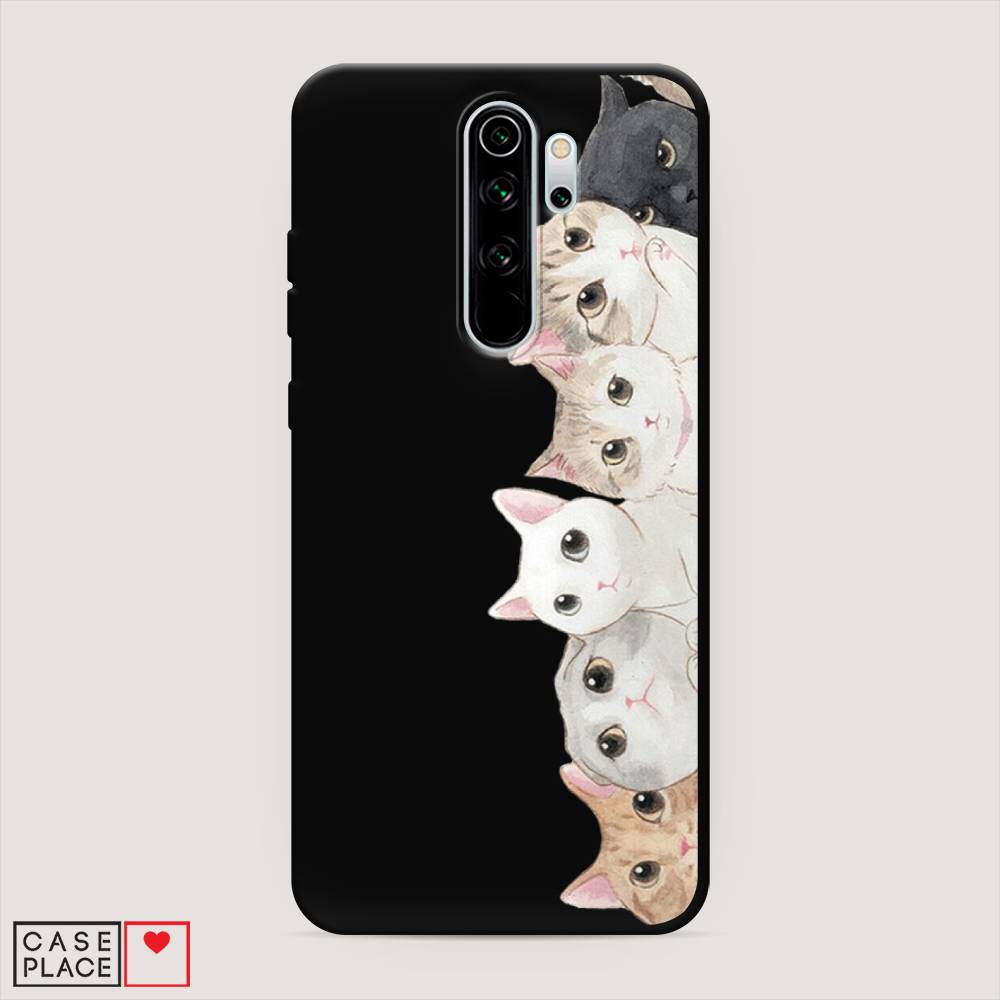 

Матовый силиконовый чехол "Котики" на Xiaomi Redmi Note 8 Pro, Котики