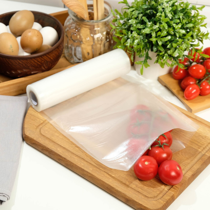 

Пакеты для вакууматора, универсальные, в рулоне 28 x 500 см, Прозрачный