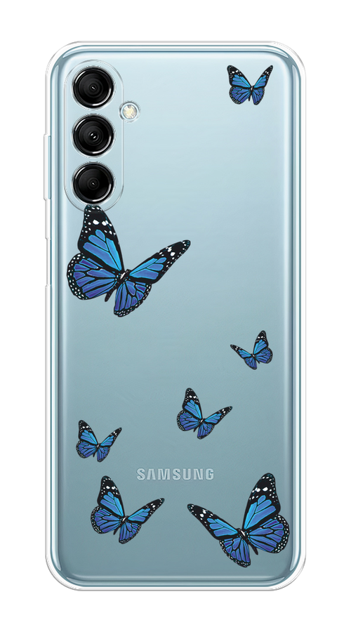 

Чехол на Samsung Galaxy M14 5G "Blue butterflies", Синий;черный, 2108150-1