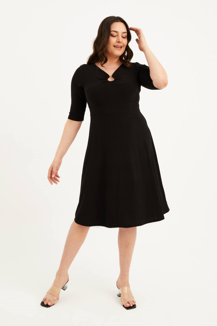 

Платье женское My Line Moda 1539 черное 2XL (товары доставляются из-за рубежа), Черный, 1539