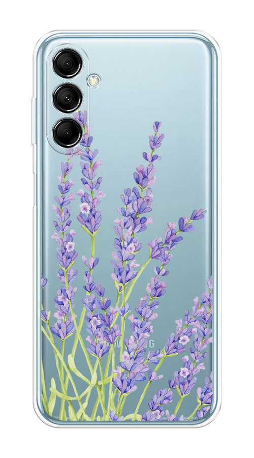 

Чехол на Samsung Galaxy M14 5G "Лавандовые стебли", Фиолетовый;зеленый, 2108150-1