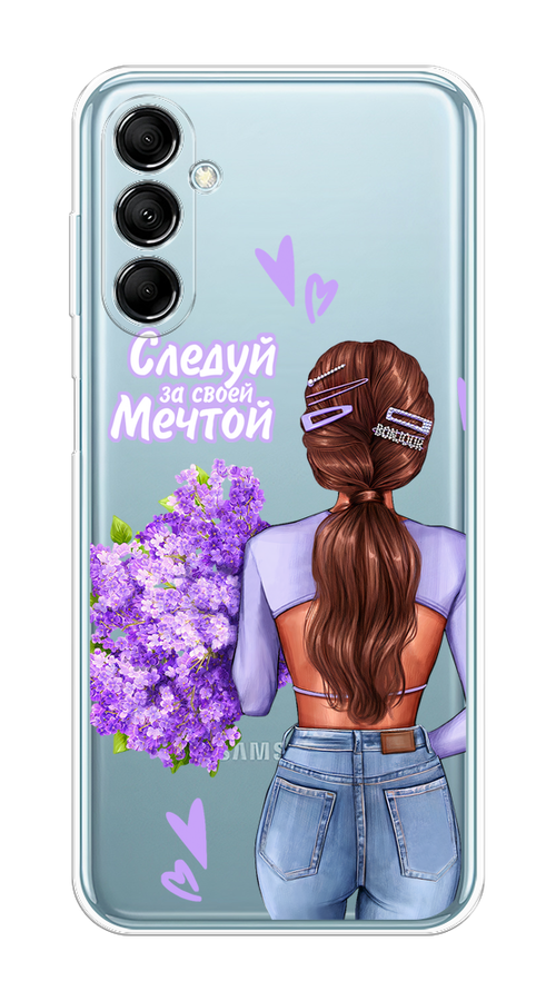 

Чехол на Samsung Galaxy M14 5G "Следуй за своей мечтой", Фиолетовый;коричневый, 2108150-1
