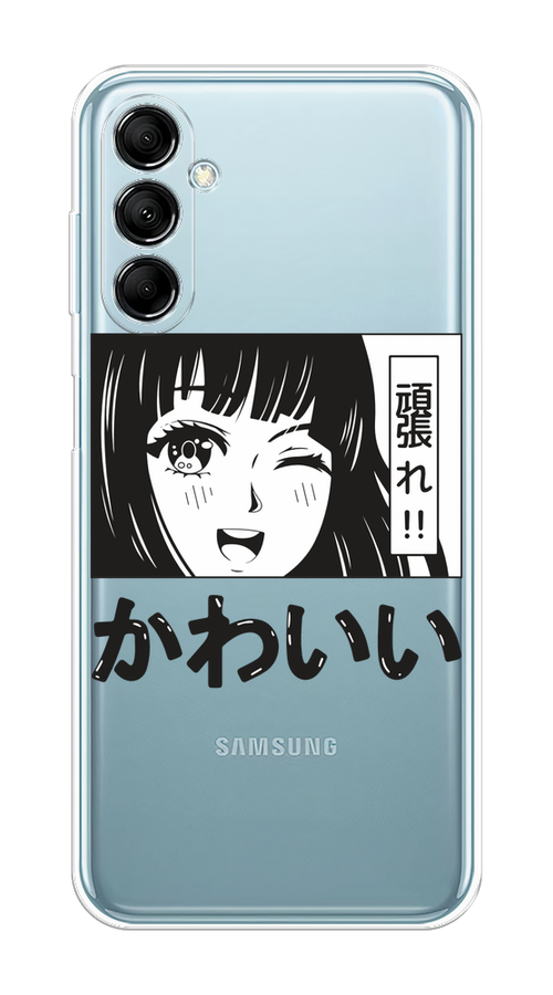 

Чехол на Samsung Galaxy M14 5G "Cute anime girl", Черный;серый;прозрачный;белый, 2108150-1