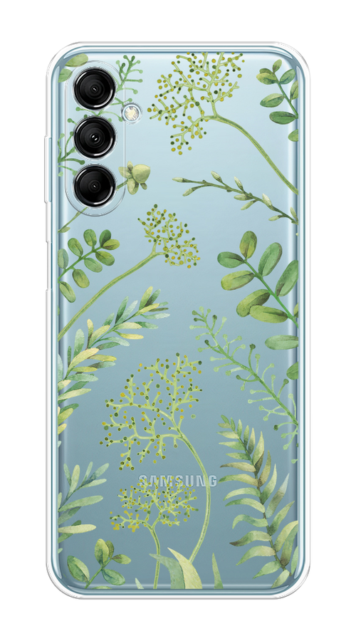 

Чехол на Samsung Galaxy M14 5G "Green Leaves", Зеленый;прозрачный, 2108150-1