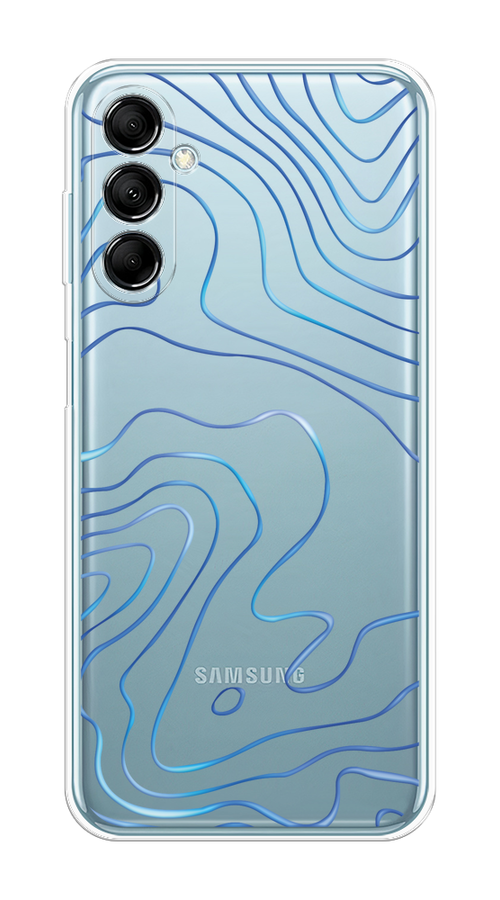 

Чехол на Samsung Galaxy M14 5G "Blue lines", Прозрачный;синий, 2108150-1