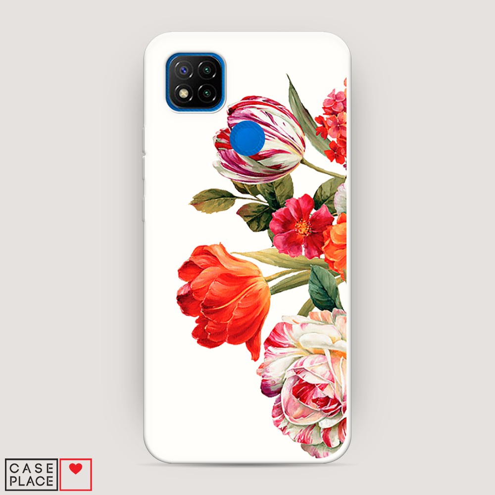 

Матовый силиконовый чехол "Весенний букет" на Xiaomi Redmi 9C, 39057-1