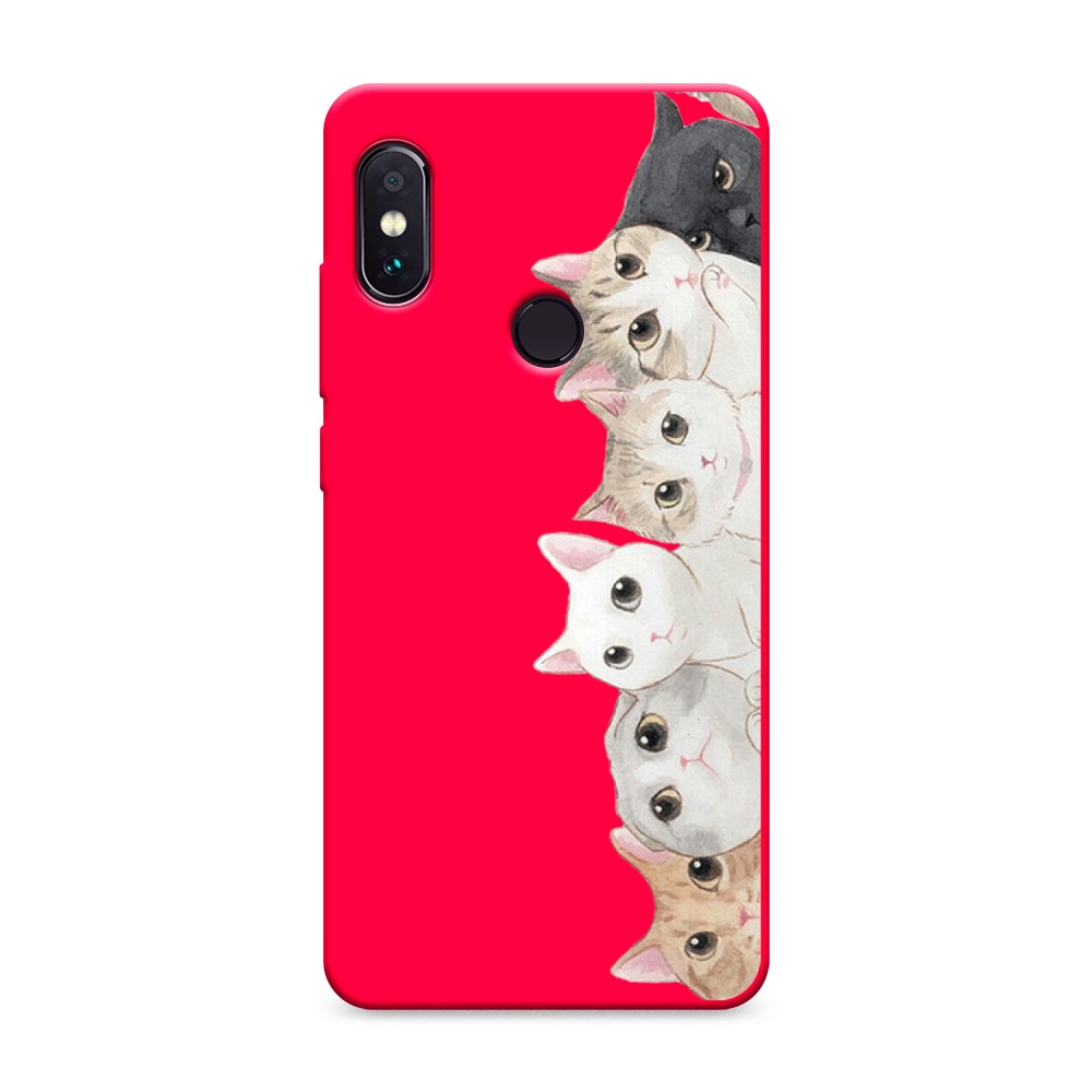 

Матовый силиконовый чехол "Котики" на Xiaomi Redmi Note 5, Котики