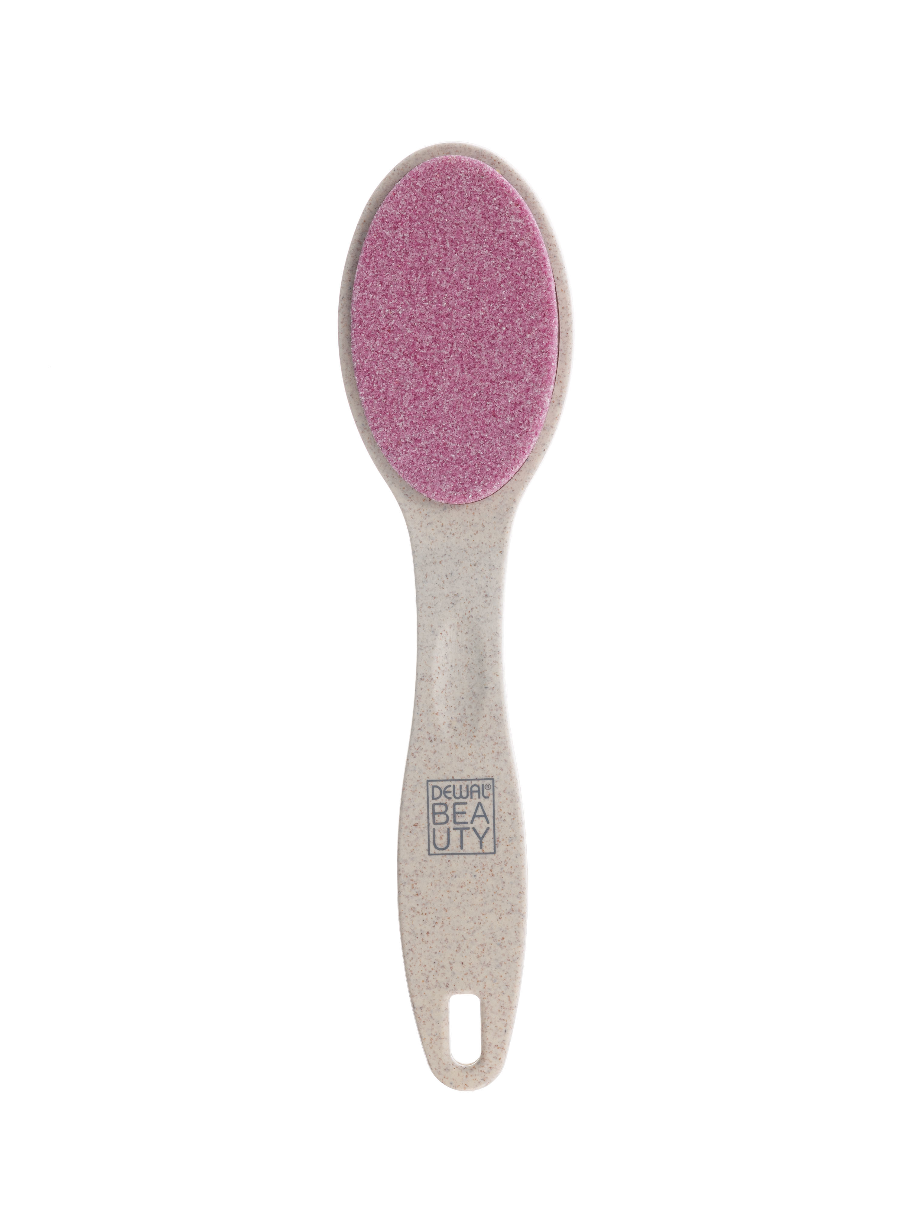 Терка Dewal Beauty педикюрная двусторонняя керамическая ручка из пшеничной соломы 21 см