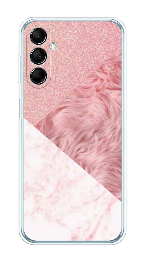 

Чехол на Samsung Galaxy M14 5G "Текстурные треугольники", Розовый;белый, 2108150-1