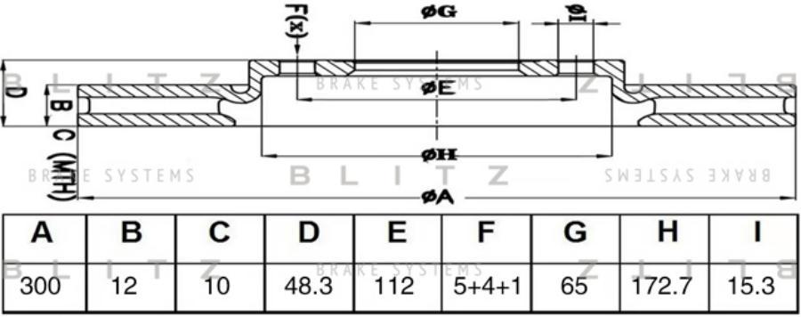 

Диск Тормозной Blitz BS0563