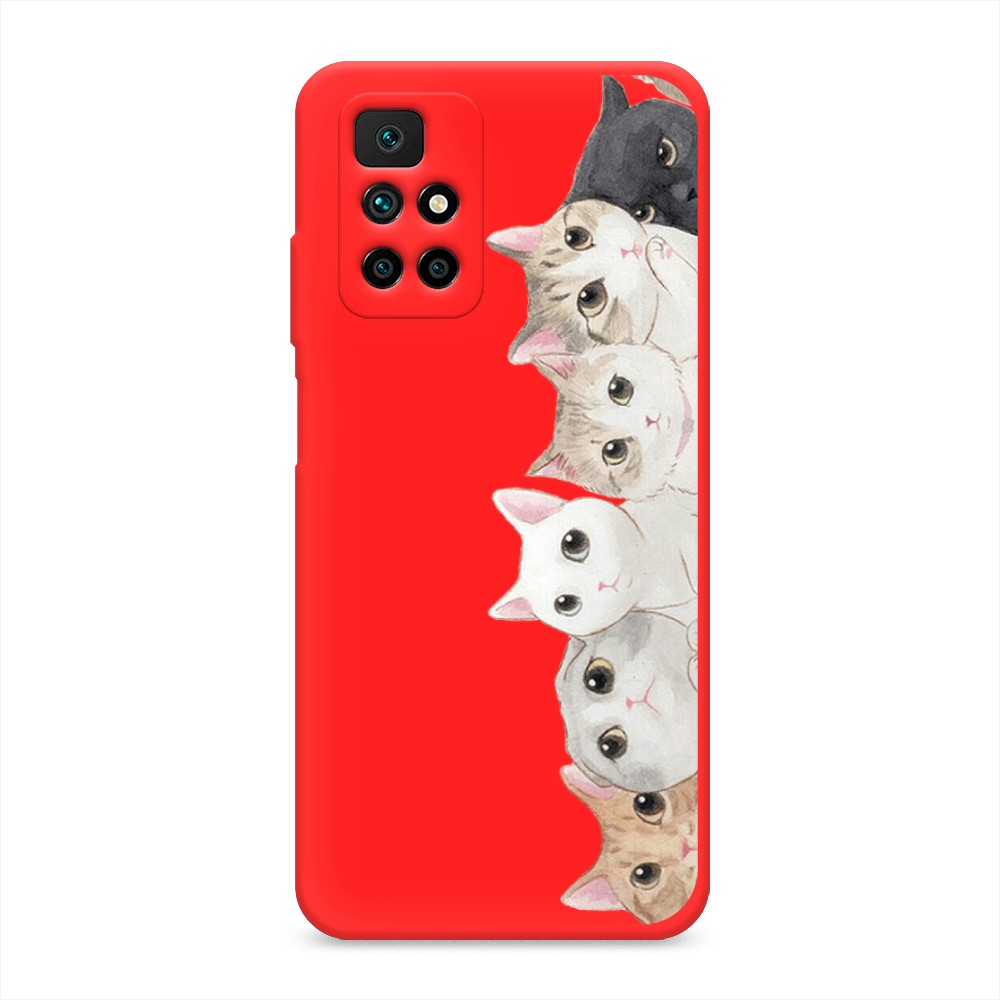 

Матовый силиконовый чехол "Котики" на Xiaomi Redmi Note 11 4G China, Котики