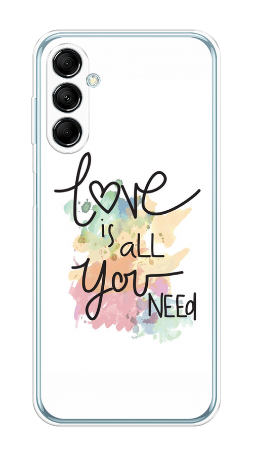 

Чехол на Samsung Galaxy M14 5G "Love is all you need", Белый;черный;зеленый, 2108150-1