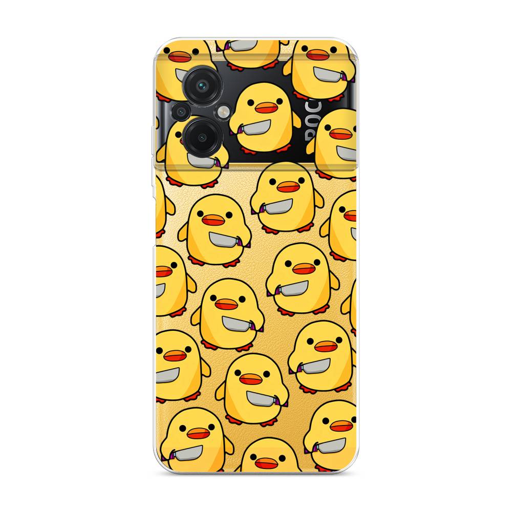 

Чехол на Xiaomi Poco M5 "Утка с ножом", Прозрачный;желтый;оранжевый, 316450-1