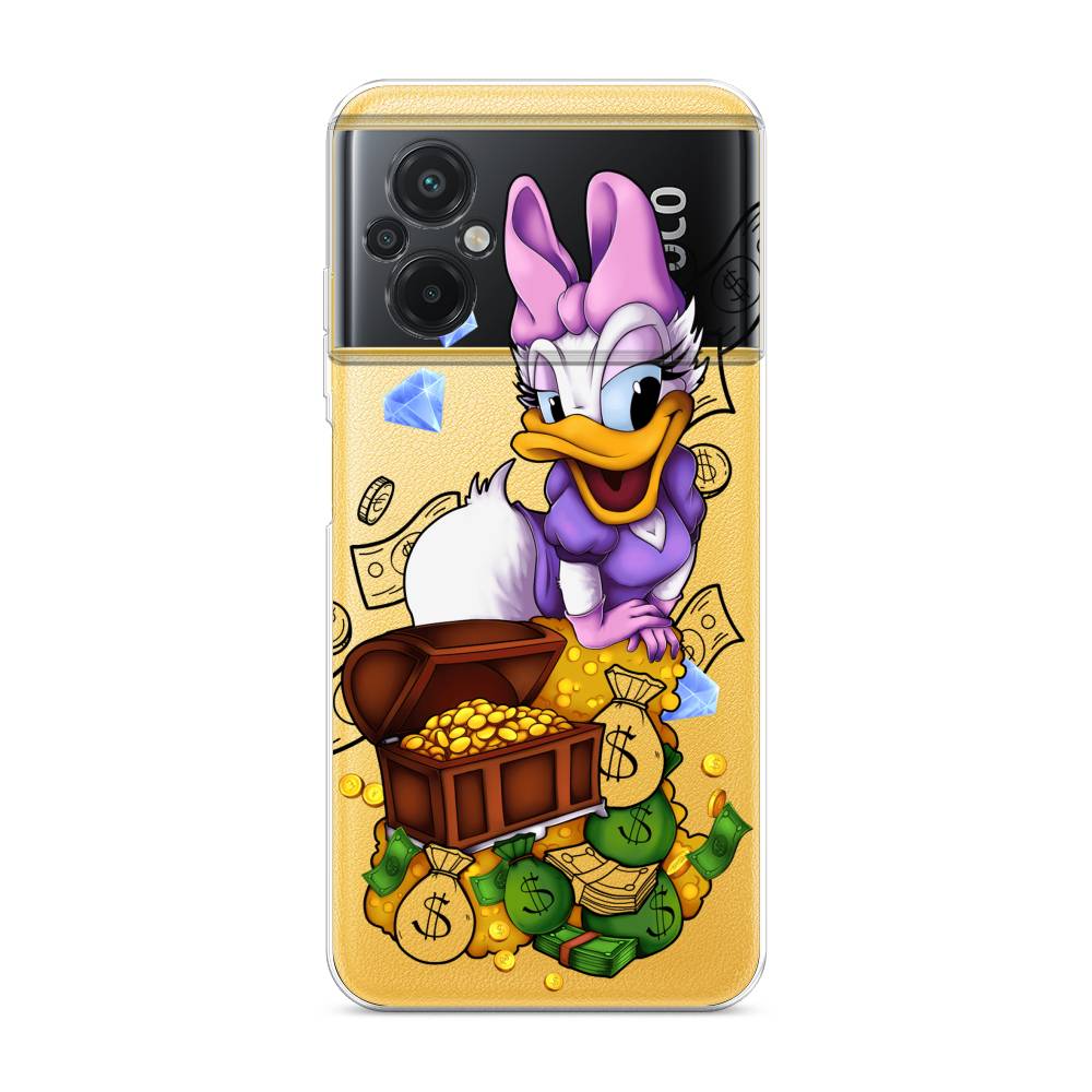 

Чехол на Xiaomi Poco M5 "Rich Daisy Duck", Коричневый;белый;фиолетовый, 316450-6