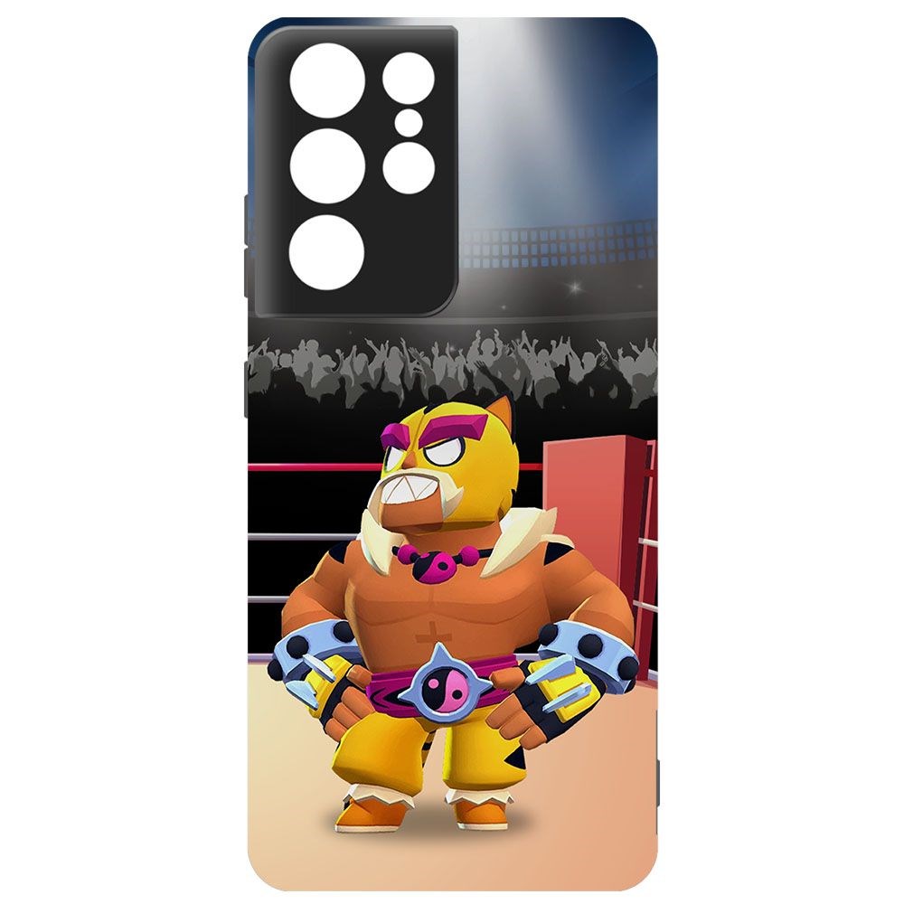 

Чехол-накладка Krutoff Brawl Stars - Эль Тигро для Samsung Galaxy S21 Ultra (G998)