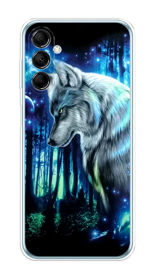 

Чехол на Samsung Galaxy M14 5G "Сказочный волк", Синий;серебристый;черный, 2108150-1