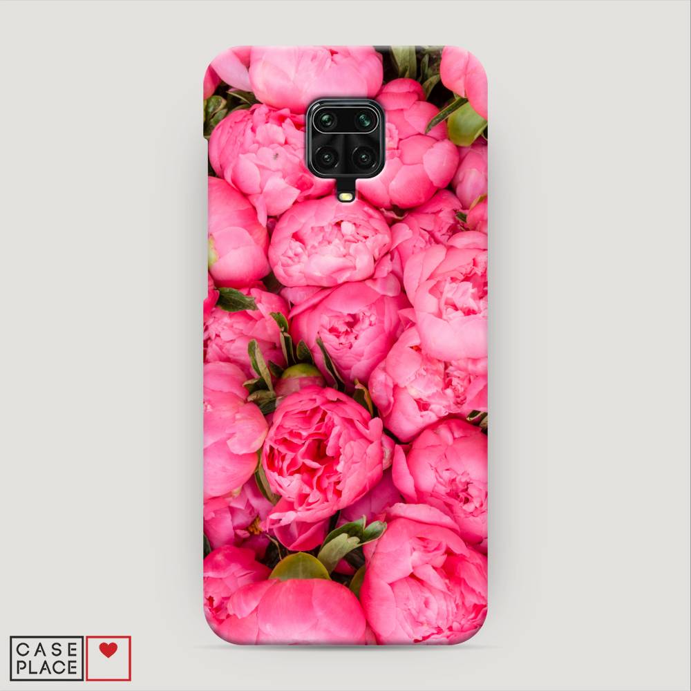 фото Пластиковый чехол "прекрасные пионы" на xiaomi redmi note 9 pro awog