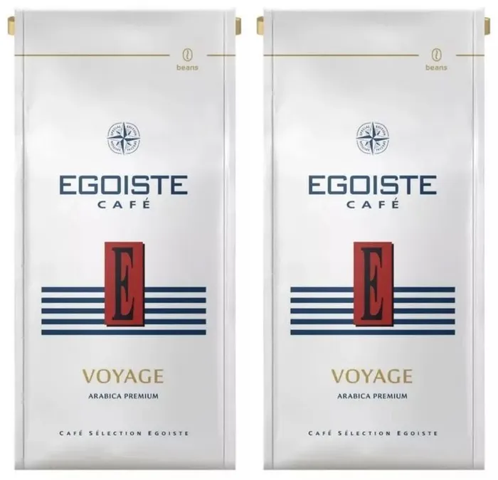 Кофе зерновой Egoiste Voyage Arabica Premium натуральный жареный, 250 г х 2 шт