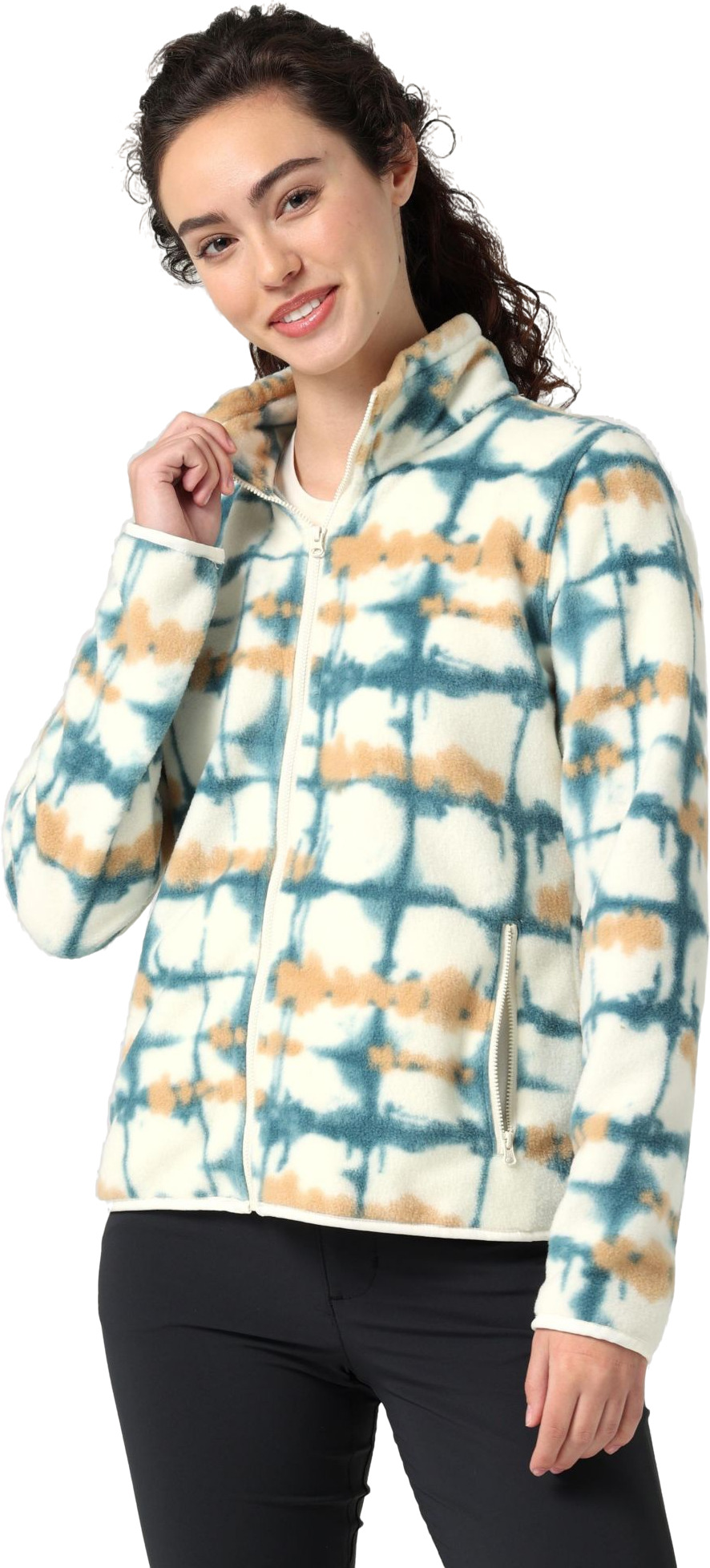 Толстовка женская Wrangler Women Full Zip Fleece Jacket Sugar Shibori голубая L