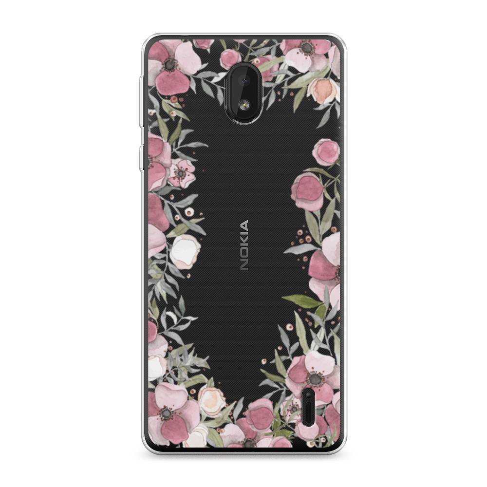 

Чехол Awog на Nokia 1 Plus / Нокиа 1 Plus "Розовая цветочная рамка", 122750-8