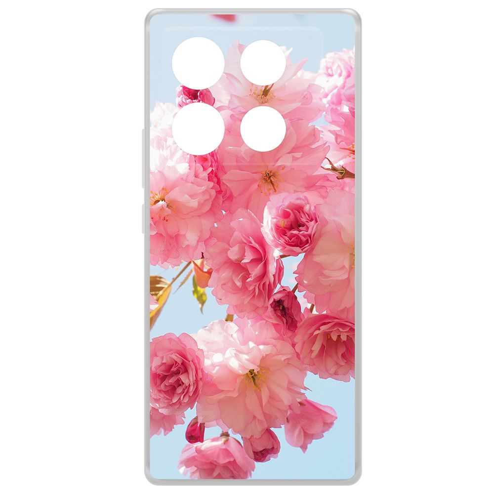 

Чехол-накладка Krutoff Clear Case Сакура для INFINIX Note 40 Pro, Прозрачный