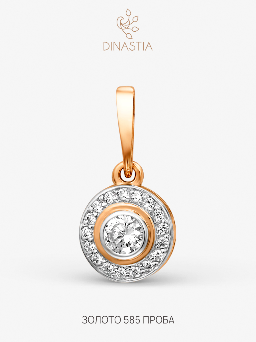 

Кулон из золота DINASTIA.GOLD 002513, фианит, 002513